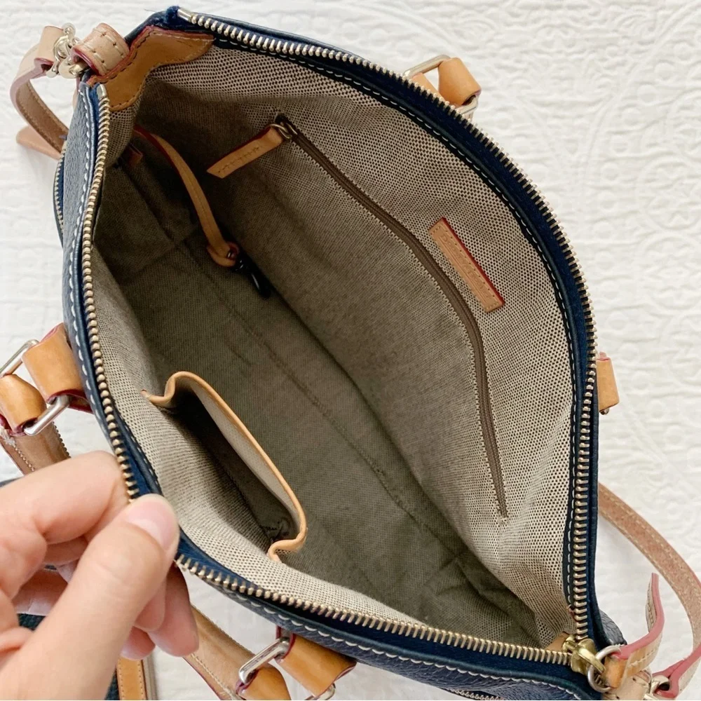 Dooney & Bourke Dillen Leather Double Pocket Satchel‎ and Matching Pouch